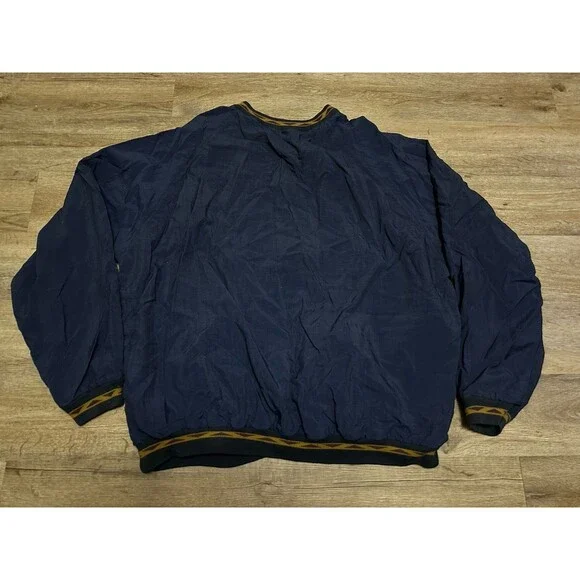 Vtg Holloway Jacket Mens XXL Blue Pullover Aztec Trim Water Resistant - Picture 6 of 7